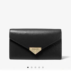 Michael Kors Grace Black Envelope Clutch